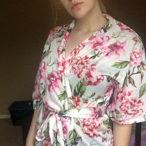 Pink Floral Kimono